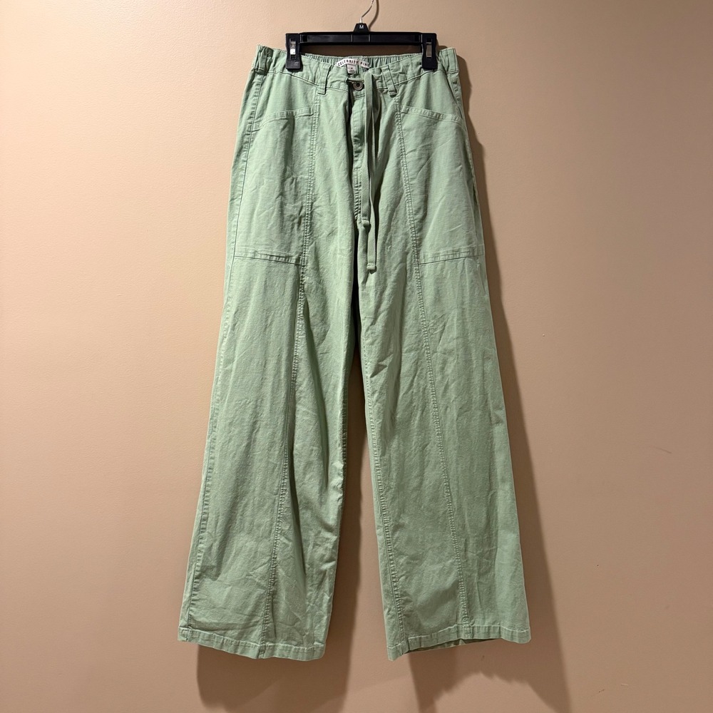 Celebrity Pink Cargo Pants Women M 29x30 Green Wide Leg Utility Boho Streetwear